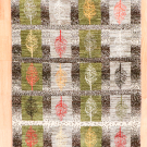 カシュクリ・121×82・茶色・生命の樹・原毛・玄関サイズ・真上画