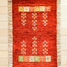 アマレ・103×63・赤色・茶色原毛・生命の樹・玄関サイズ・真上画