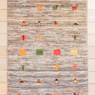 アマレ・87×57・グレー原毛・木・女の子・鹿・玄関サイズ・真上画