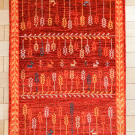 アマレ・90×69・赤色・麦・木・鹿・玄関サイズ・真上画