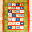 アマレ・88×63・赤色・鹿・青・緑・木・玄関サイズ・真上画