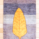 カシュクリ・97×61・グレー原毛・糸杉・黄色・玄関サイズ・真上画