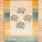 カシュクリ・87×56・原毛・生命の樹・玄関サイズ・真上画