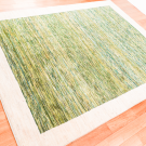 シャクルー・200×157・緑色・白原毛・リビングサイズ・使用イメージ画