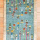 アマレ・93×61・水色・花・カラフル・玄関サイズ・真上画