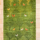 アマレ・97×62・緑・生命の樹・動物・玄関サイズ・真上画