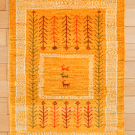 アマレ・84×61・黄色・生命の樹・鹿・玄関サイズ・真上画
