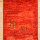 カシュクリ・91×61・赤・糸杉・玄関サイズ・真上画