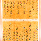 アマレ・ 241×172・黄色・生命の樹・鹿・リビングサイズ・真上画
