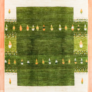 アマレ・200×150・緑色・糸杉・白原毛・リビングサイズ・真上画