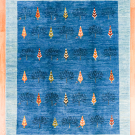 アマレ・203×152・青色・生命の樹・糸杉・鹿・リビングサイズ・真上画