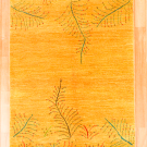 アマレ・180×108・黄色・生命の樹・センターラグサイズ・真上画