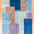 アマレ・183×123・青色・シンプル・水色・生命の樹・センターラグサイズ・真上画