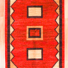 アマレ・211×123・赤色・窓・四角・シンプル・センターラグサイズ・真上画