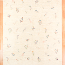 カシュクリランドスケープ・255×170・白原毛・シルク入り・花柄・薄水色・大型ルームサイズ・真上画