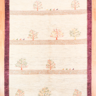 アマレ・243×169・白原毛・紫色・生命の樹・ヤギ・羊・リビングサイズ・真上画