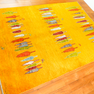 アマレ・174×121・黄色・糸杉・ラクダ・センターラグサイズ・使用イメージ画