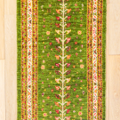 ルリバフ・148×54・緑色・生命の樹・植物・廊下敷き・かまちサイズ・真上画