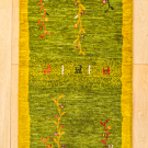 アマレ・146×51・緑色・花・鹿・木・廊下敷き・かまちサイズ・真上画