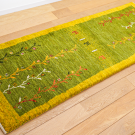 アマレ・146×51・緑色・花・鹿・木・廊下敷き・かまちサイズ・使用イメージ画