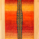 カシュクリ・146×48・赤色・オレンジ色・ピンク色・糸杉・廊下敷き・かまちサイズ・真上画