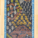 アマレランドスケープ・152×56・青色・紺色・糸杉・生命の樹・風景・廊下敷き・かまちサイズ・真上画