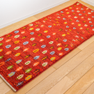 アマレ・150×56・赤色・糸杉・羊・廊下敷き・かまちサイズ・使用イメージ画
