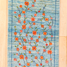 アマレ・146×53・水色・花・廊下敷き・かまちサイズ・真上画