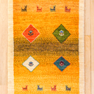 アマレ・164×58・黄色・鹿・花・グラデーション・廊下敷き・かまちサイズ・真上画