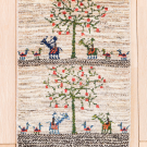 アマレ・63×42・原毛ベージュ・生命の樹・騎馬・玄関サイズ・真上画