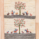 カシュクリ・60×42・原毛白・生命の樹・騎馬・玄関サイズ・真上画