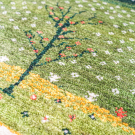 アマレ・91×63・緑色・黄緑・生命の樹・小花柄・風景・玄関マット・アップ画