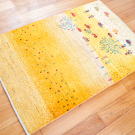アマレ・101×67・黄色・羊・生命の樹・遊牧生活・玄関マット・使用イメージ画