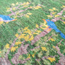 カシュクリランドスケープ・89×63・生命の樹・鳥・月・緑色・玄関マット・アップ画