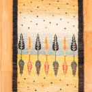 アマレ・148×53・糸杉・茶色・原毛・黄色・グラデーション・小花柄・廊下敷き・かまちサイズ・真上画