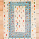 アマレ・88×64・原毛ベージュ・水色・生命の樹・玄関サイズ・真上画