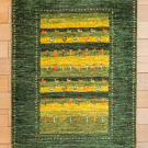 カシュクリ・91×67・緑・鹿・花・玄関サイズ・真上画