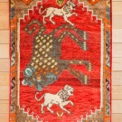 オールドライオン・105×67・赤・ライオン・オールド・玄関サイズ・真上画