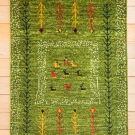 アマレ・89×61・緑・生命の樹・鹿・玄関サイズ・真上画