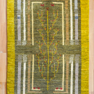 アマレ・148×100・緑色・生命の樹・黄緑色・センターラグサイズ・真上画