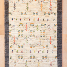 アマレ・125×81・生命の樹・白原毛・グレー・羊・玄関マット・真上画