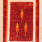 カシュクリ・117×76・赤色・糸杉・生命の樹・玄関マット・真上画
