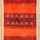 カシュクリ・118×83・赤色・生命の樹・糸杉・グラデーション・玄関マット・真上画