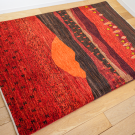カシュクリランドスケープ・124×82・赤色・風景・夕日・玄関マット・使用イメージ画