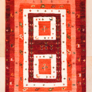 アマレ・115×82・赤色・生命の樹・ラクダ・鹿・窓・玄関マット・真上画