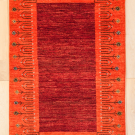 アマレ・133×81・赤色・シンプル・花・玄関マット・真上画