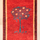 アマレランドスケープ・123×81・赤色・ザクロの木・玄関マット・真上画
