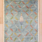 カシュクリ・130×80・水色・糸杉・木・玄関マット・真上画