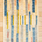 アマレ・102×61・黄色・青色・シンプル・木・玄関マットサイズ・真上画