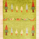 アマレ・95×62・黃緑色・糸杉・ラクダ・玄関マットサイズ・真上画